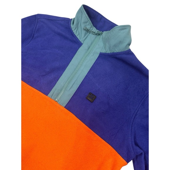 Billabong Adventure Division Color block Quarter Zip Fleece Pullover size Men L - Picture 1 of 6
